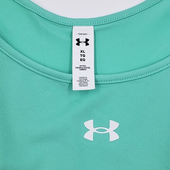 Under Armour Womens Armour Tank Size XL Racerback Stretch Workout Mint Green NEW - Picture 4 of 12